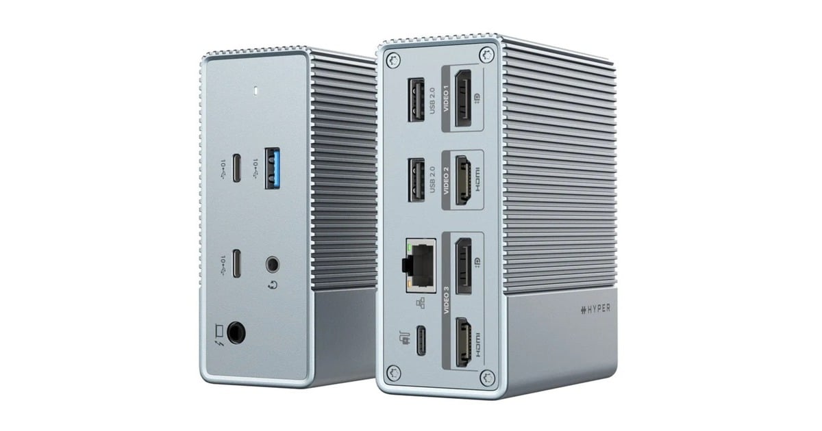 HyperHyperDrive GEN2 12-in-1 USB-C Docking Station  (Zilver)