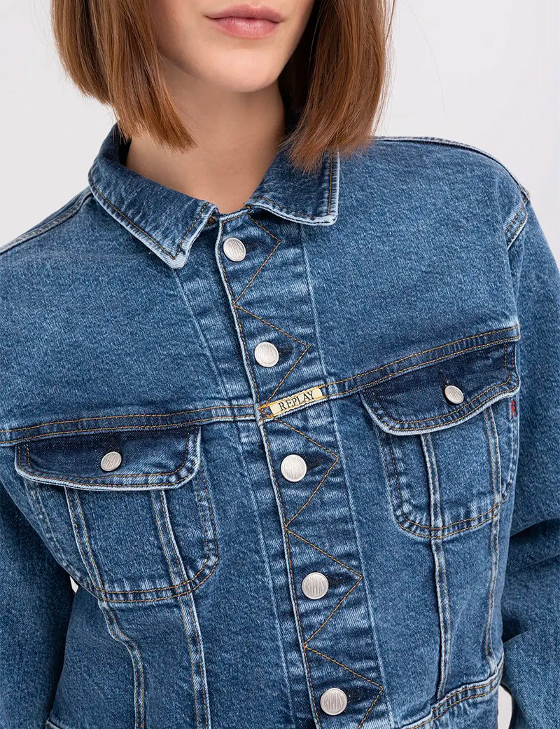 REPLAY BLOUSON EN JEAN FEMME W7Z1