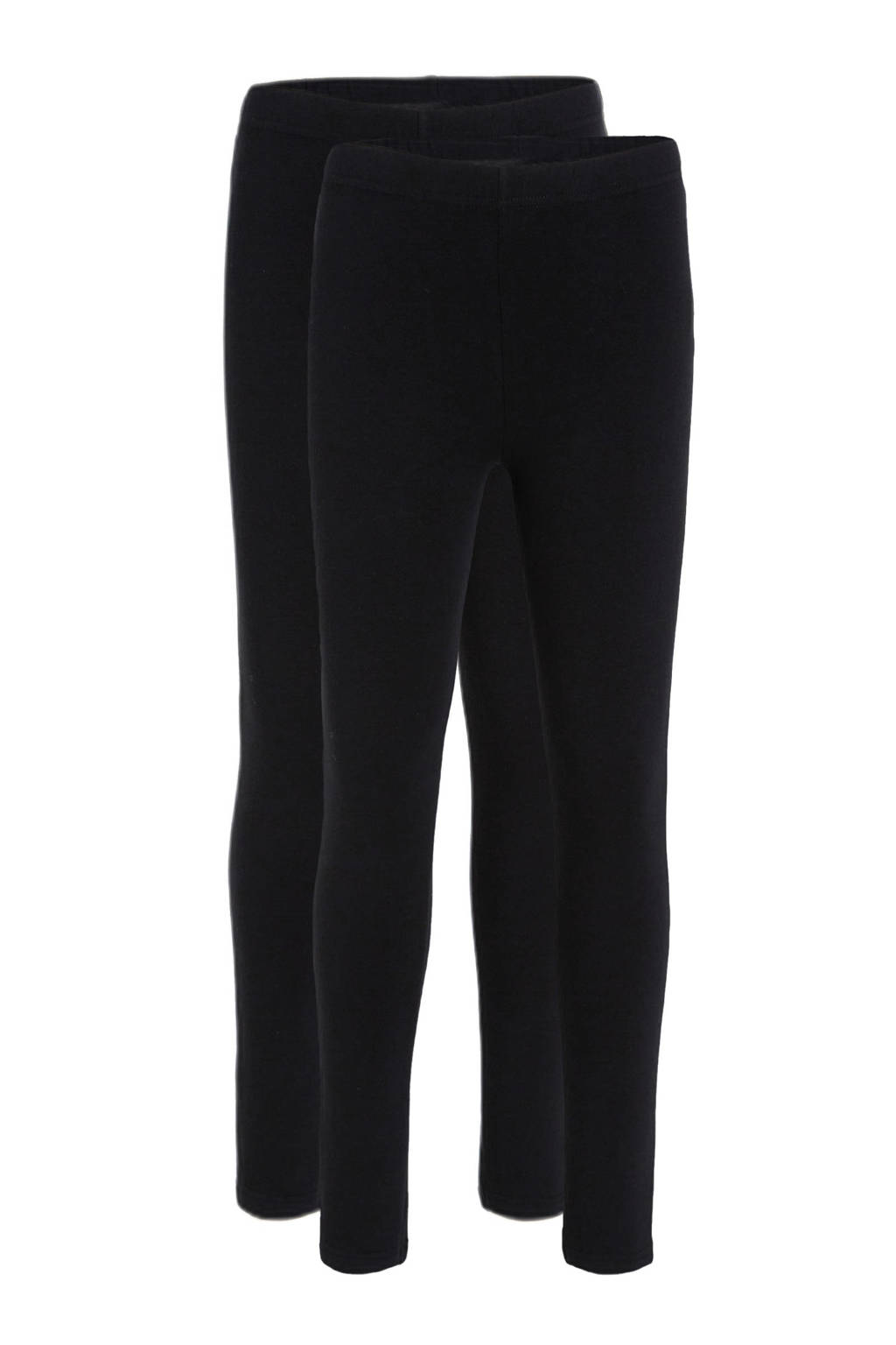 anytime fleece legging - set van 2 zwart