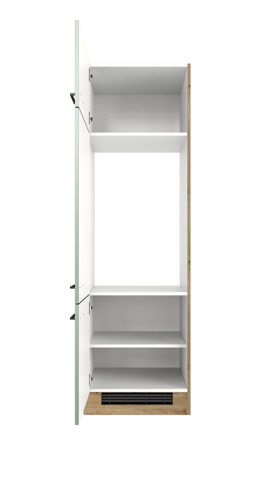 Geräteumbauschrank Cara Schilfgrün/Artisan Eiche NB 60cm