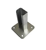 Platine de fixation rectangulaire pour poteau : 60 x 40 mm - H.150 mm - Blooma