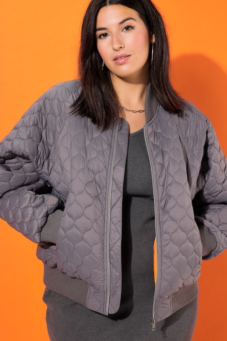 Bomberjacke, oversized, Stepp, Colorfutter
