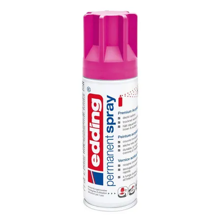 edding 5200 Permanent Spray Premium-Acryllack, seidenmatt, 200ml, telemagenta