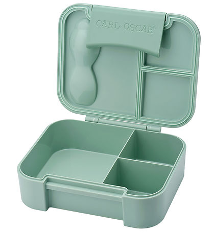 Carl Oscar Madkasse m. Gaffel/Ske - BentoBox -  Grøn m. Kamel
