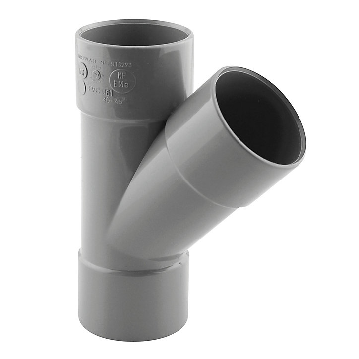 Culotte femelle femelle Interplast 45° ø40 mm