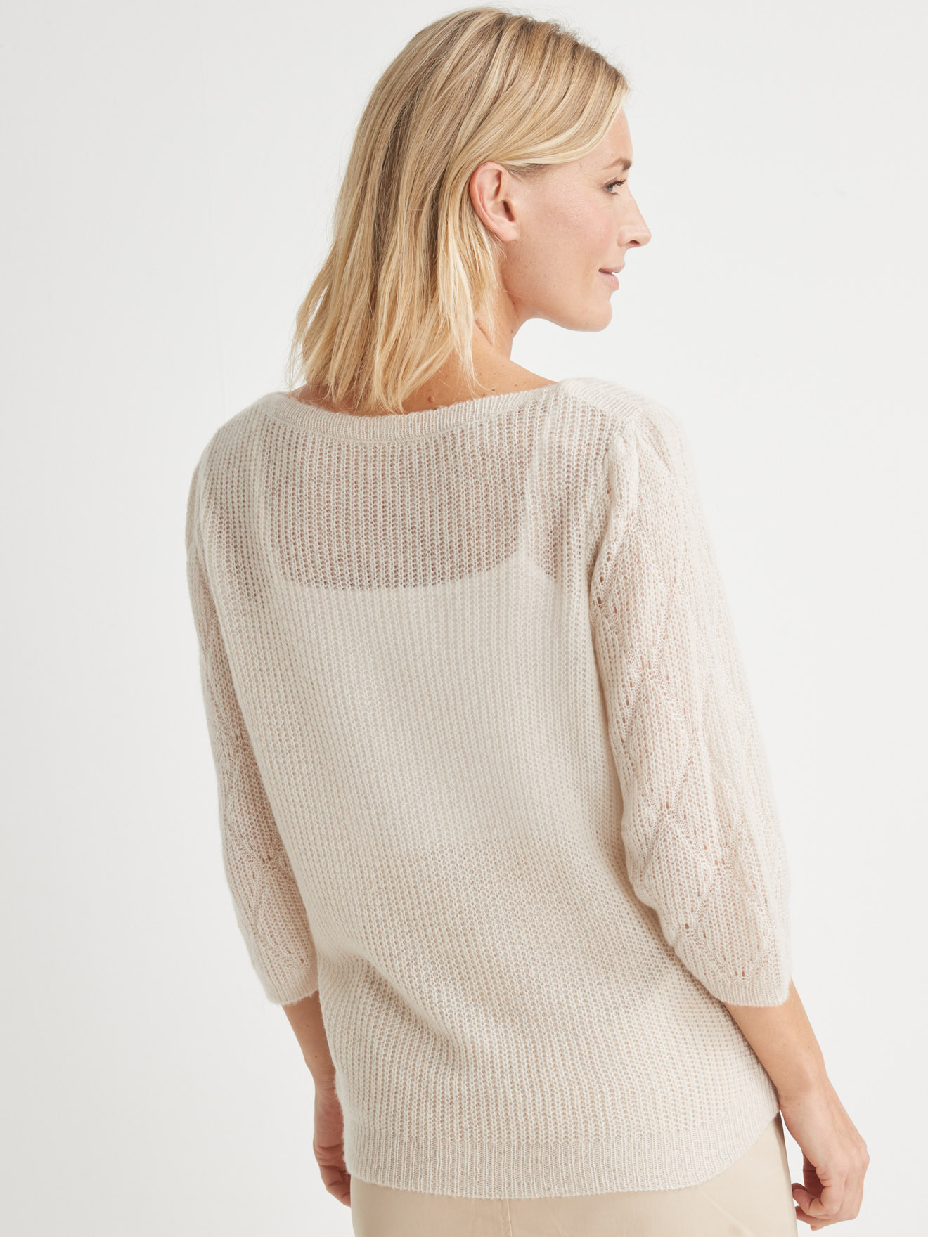 Pull en côtes perlées
