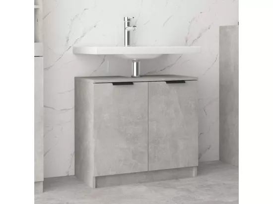 Armoire de bain Gris béton 64,5x33,5x59 cm Bois d'ingénierie