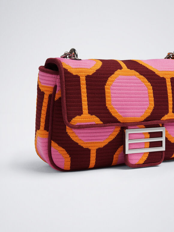 Bolsa de ombro jacquard - Multicolorida