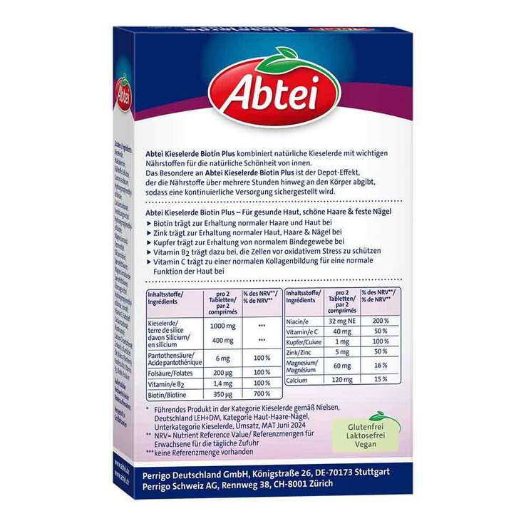 Abtei Kieselerde Biotin Plus Tabletten, 42 St