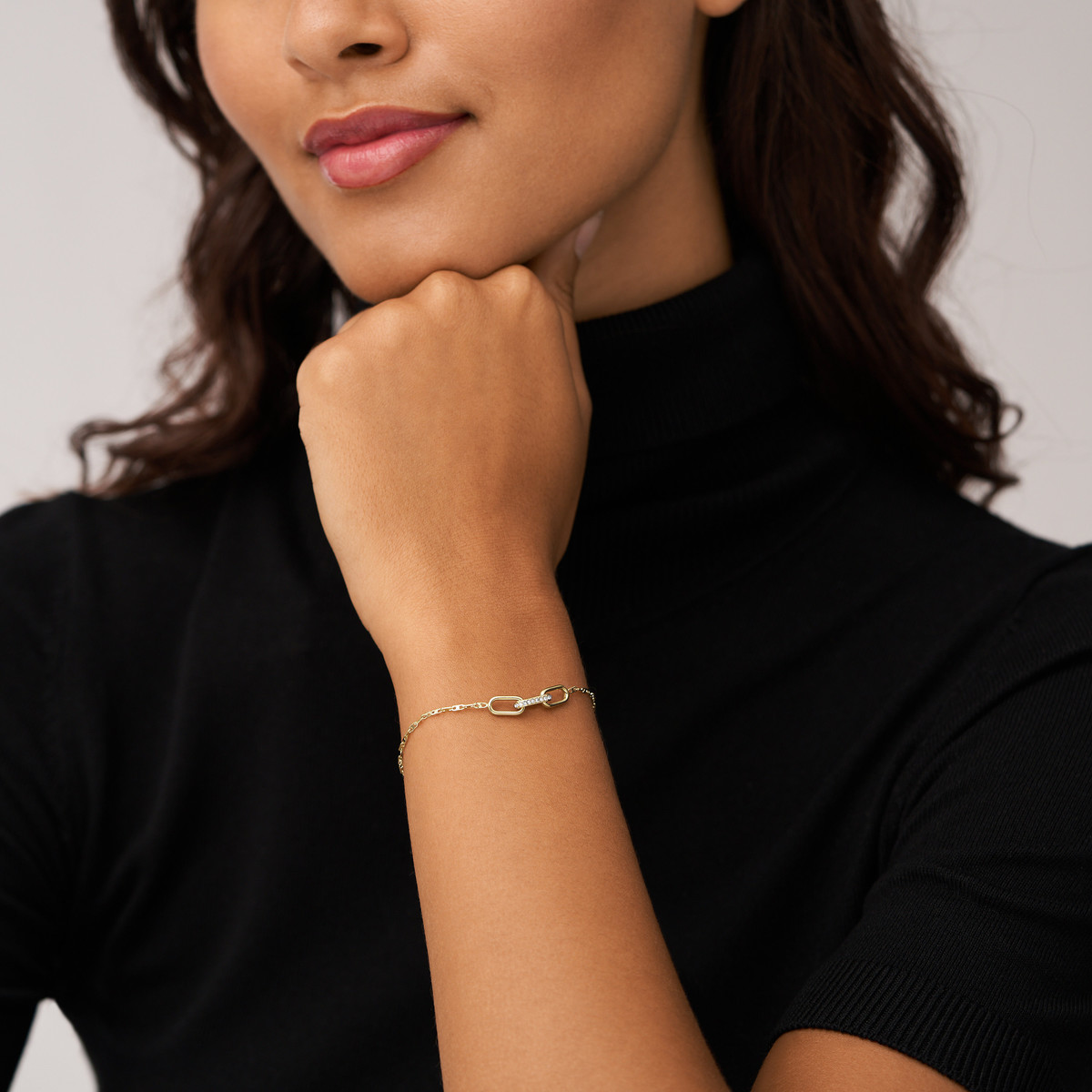 Bracelet FOSSIL HERITAGE acier inoxydable doré