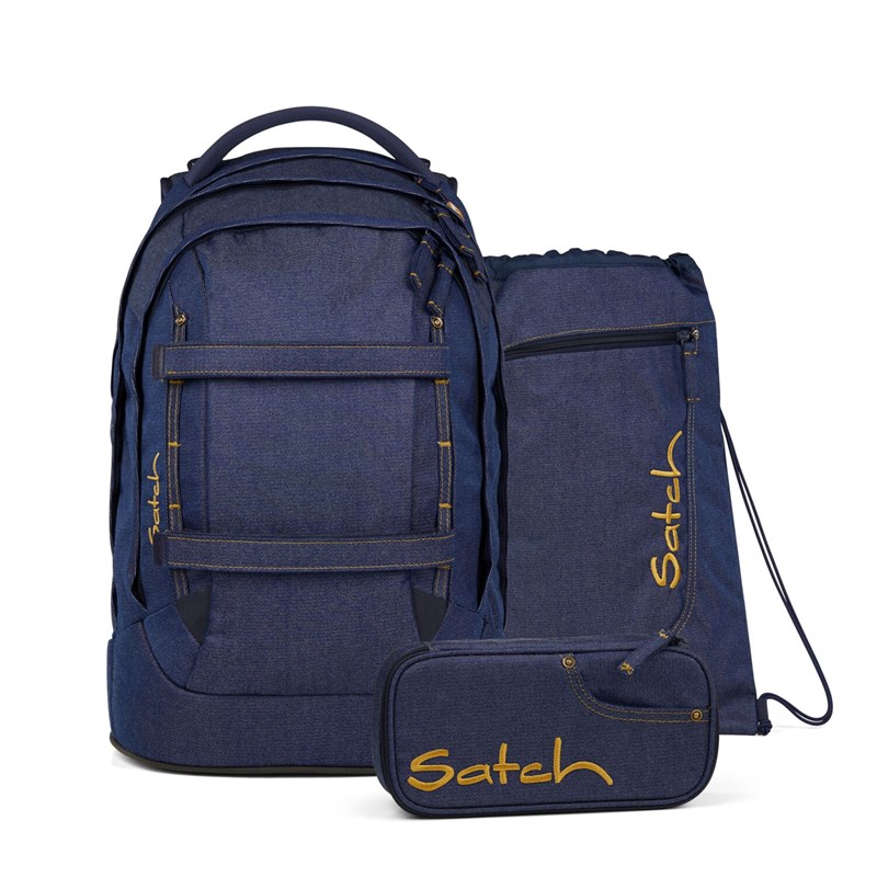 Satch<br>Skoletaskesæt Denim Blue