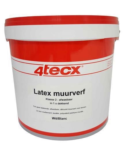 4tecx Muurverf klasse 2 afwasbaar superdek 5L - 4039000280