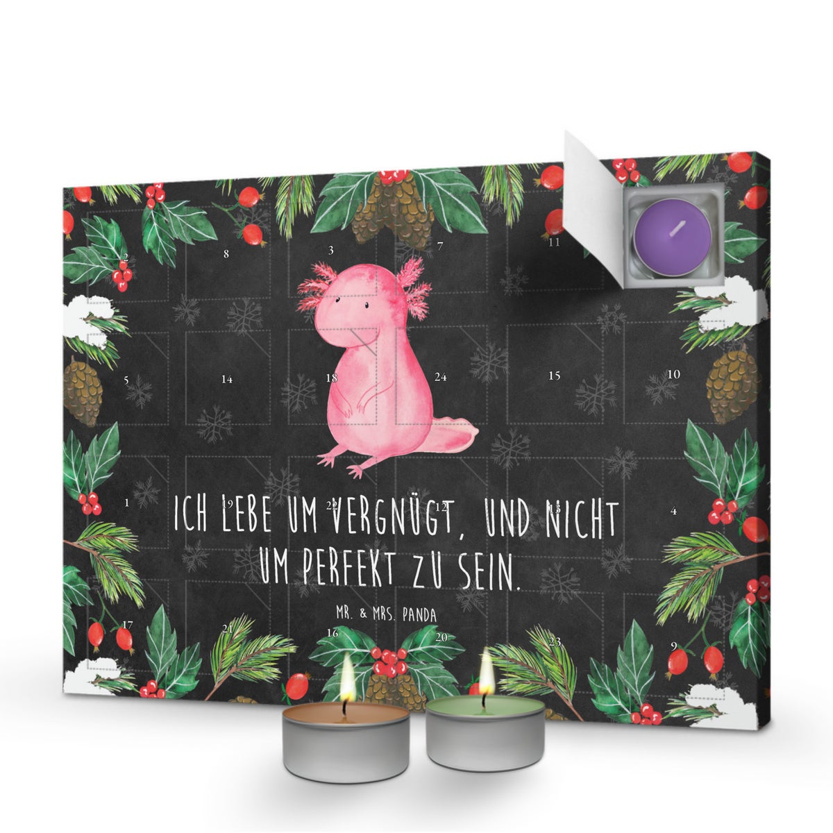 Mr. & Mrs. Panda Geurkaars Adventskalender Axolotl null - Zwart