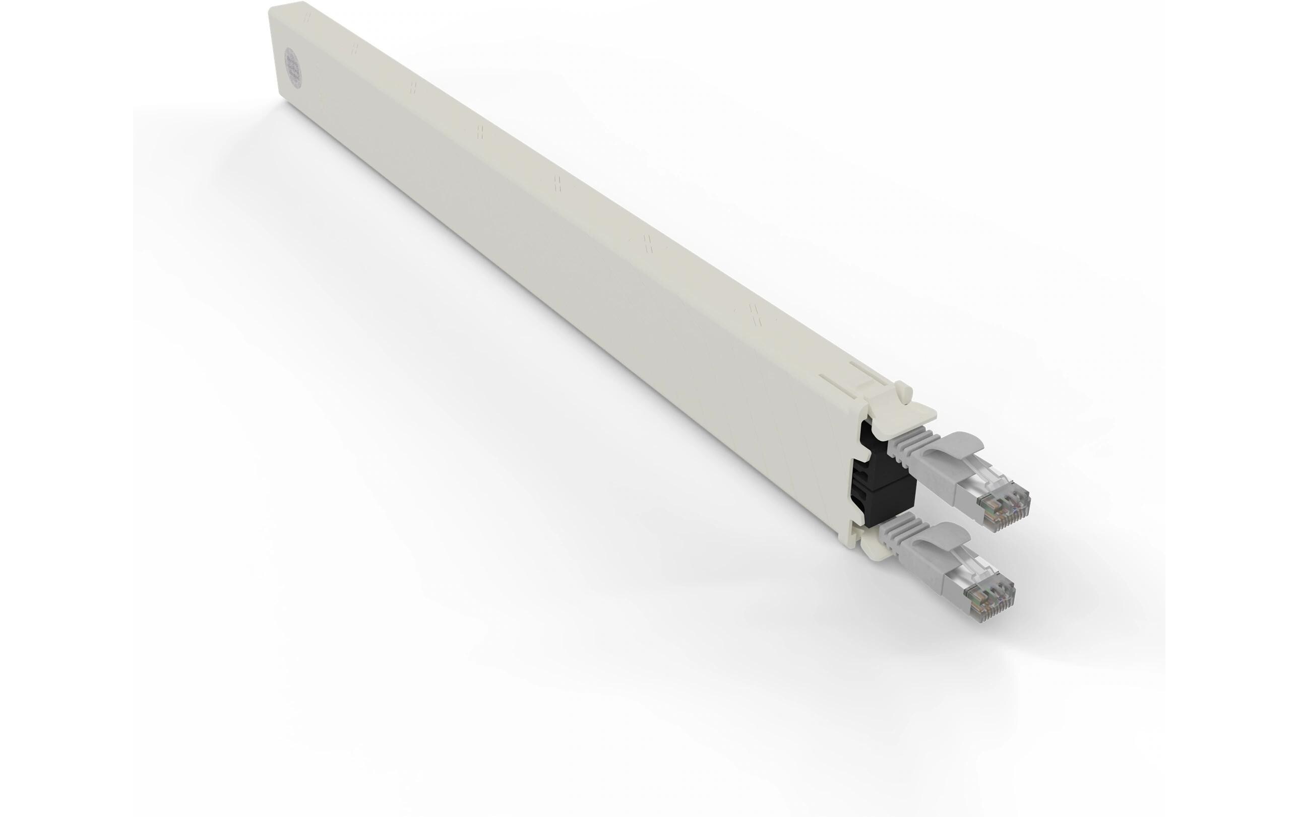 patchbox.one / Cassette / 8RU / Cat 6A, STP, 0.8 m, GrauAll-in-One Lösung für Ordnung im Netzwerkschrank