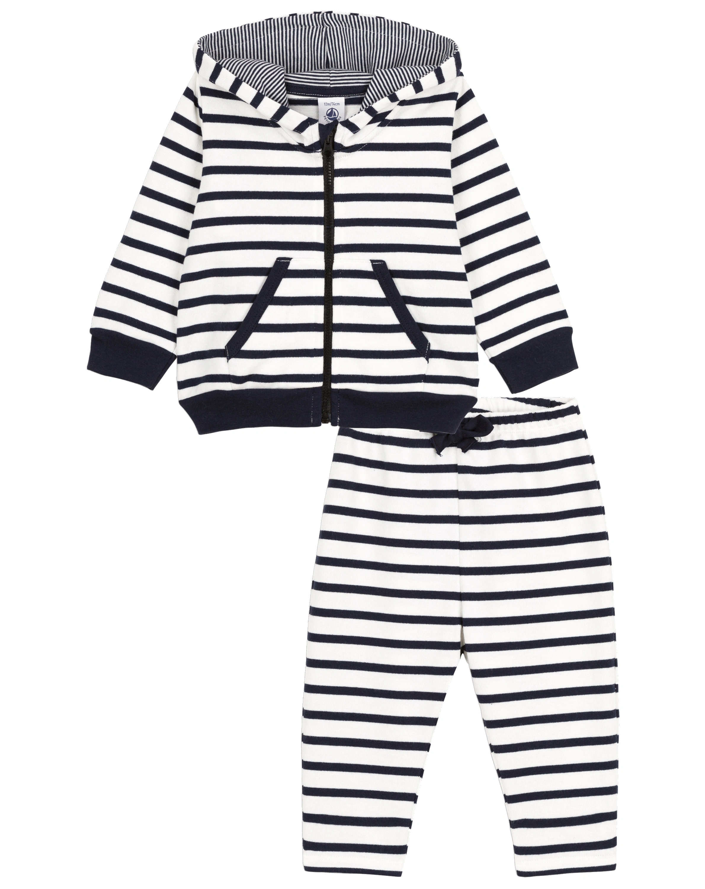 Kapuzenjacke SOFT 2-teilig in marshmallow/smoking