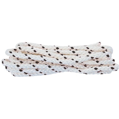 Corde lance moteur - polyester pré-étiré - D4 mm - L : 2 m - blanc/noir