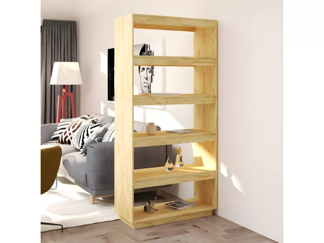 Bibliothèque/Séparateur de pièce 80x35x167 cm Pin massif