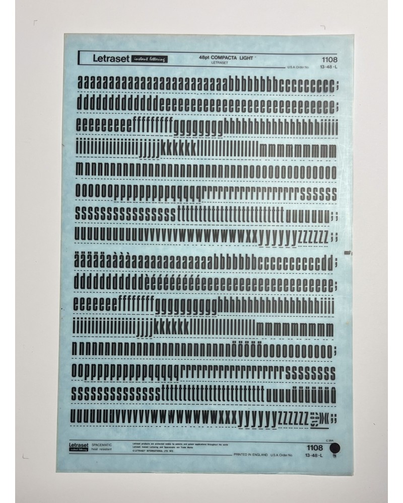 letraset-1108- COMPACTA LIGHT - 48pt