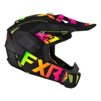 Casque cross FXR CLUTCH EVO LE SHERBERT 2022 - Noir / Multicolore