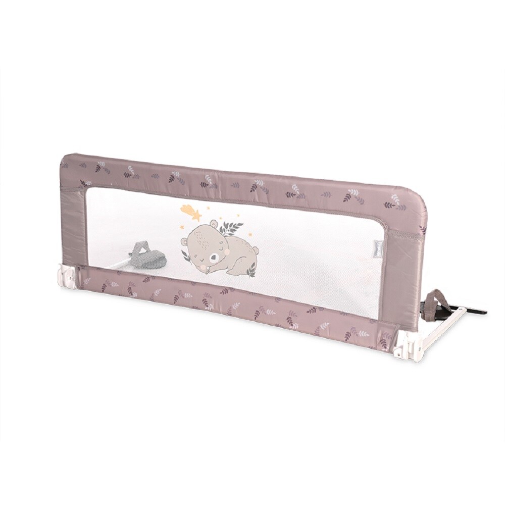 Lorelli Kinder Bettschutzgitter Safety night Größe 127 x 45 cm, faltbar, Tasche beige Hippo