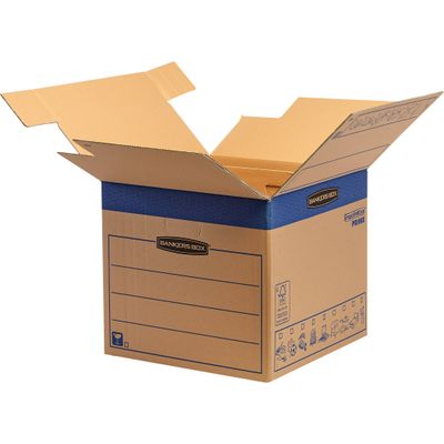 5 Cartons déménagement 85L - Bankers Box SmoothMove FastFold Fellowes