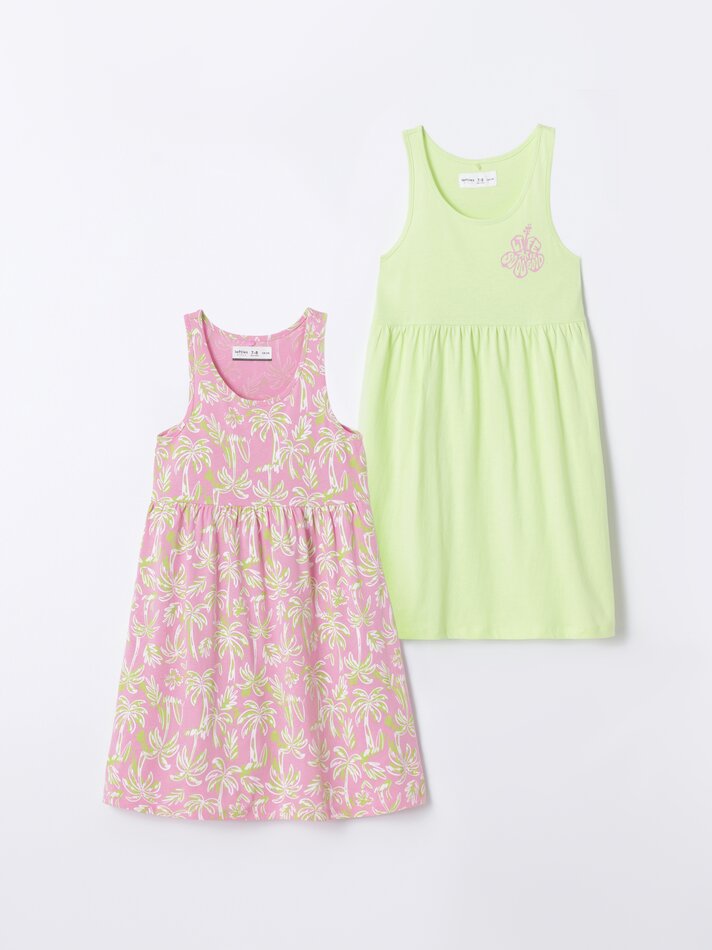 Conjunto com 2 vestidos estampados - Lima Claro