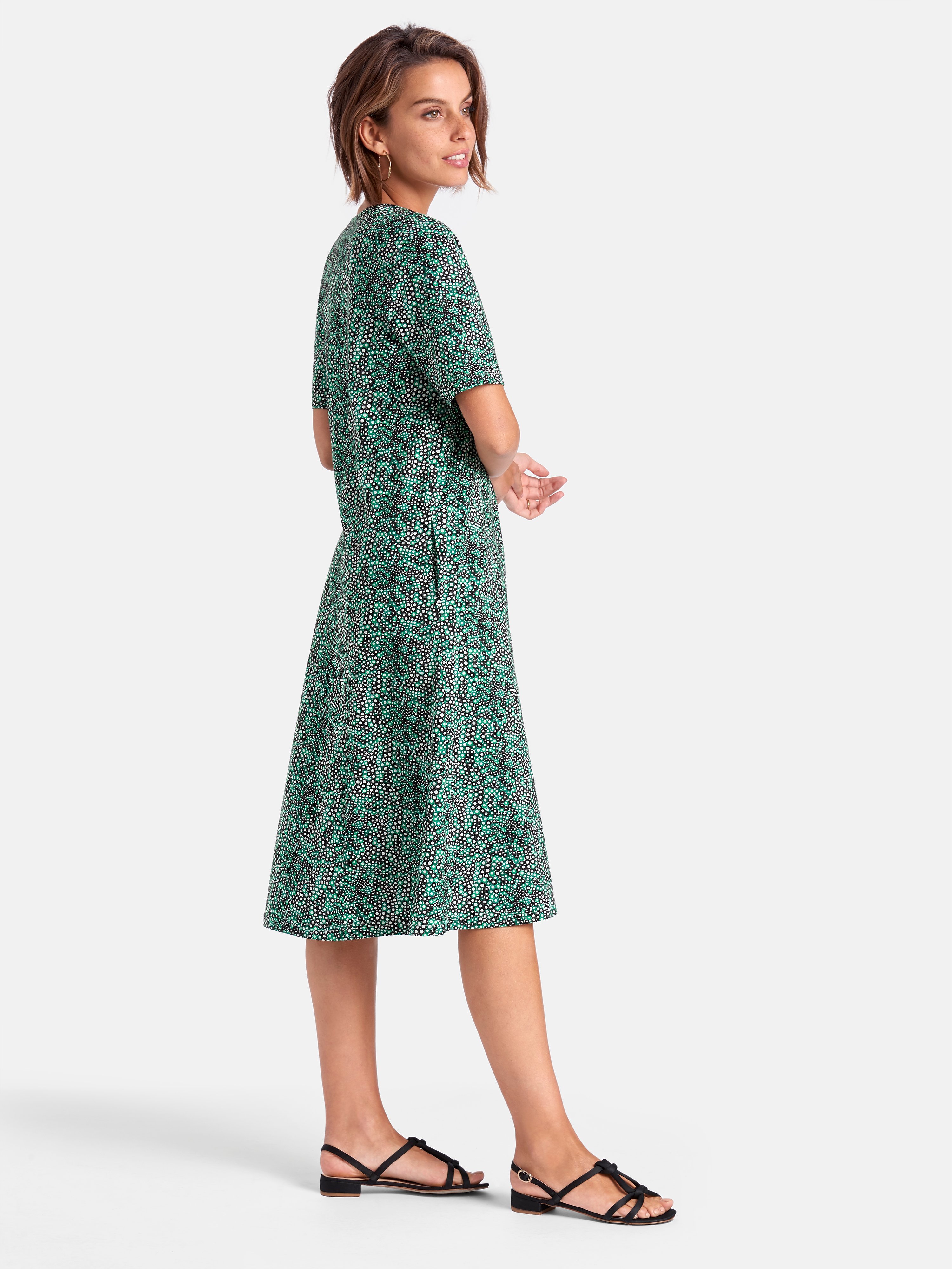 Kleid mit 1/2-Arm aus 100% Baumwolle