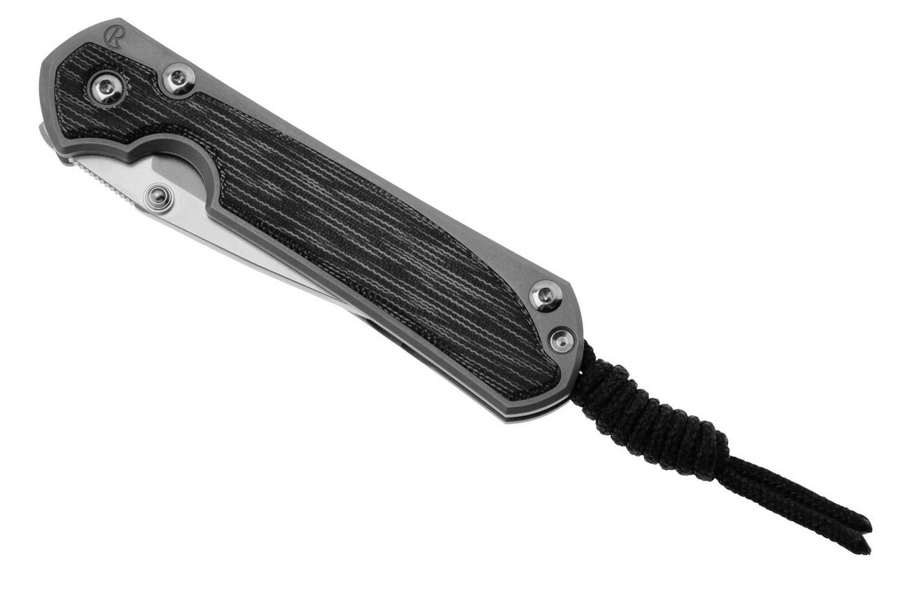 Chris Reeve Small Sebenza 31, S31-1652, Magnacut Glass Blasted Drop Point, Black Canvas Micarta Inlay, zakmes