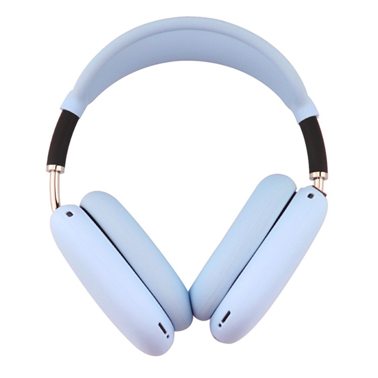 (5-tlg.Set) AirPods Max Silikon Hülle Schutz Abdeckung - Hellblau