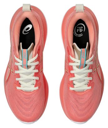 Chaussures Running Asics Gel-Cumulus 27 Corail/Vert Femme