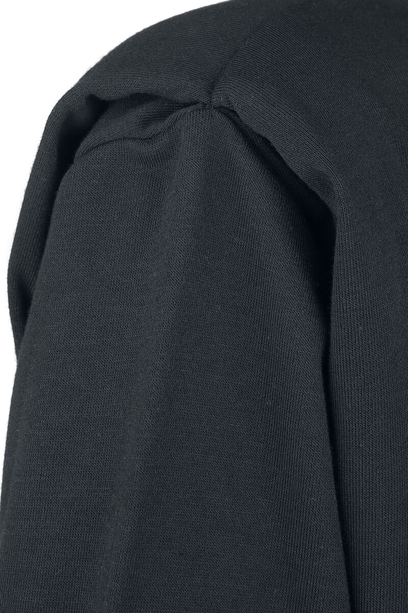 Sweat Crop Top avec Imprimé Corbeau | Black Premium by EMP Sweat-shirt