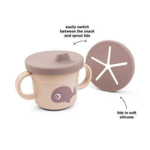 Foodie Tasse d'Apprentissage & Snack Wally Rose - DONE BY DEER