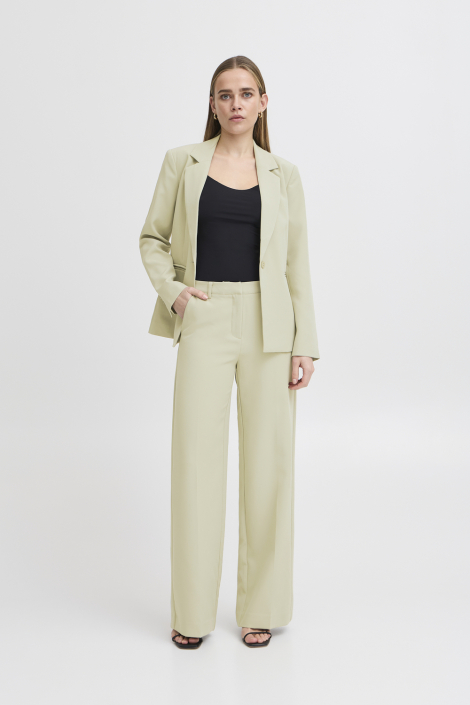Ichi groene dames broek