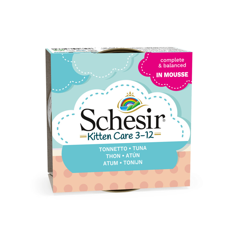 Schesir Kattenvoer Kitten 3-12Tonijn in Mousse85 gr