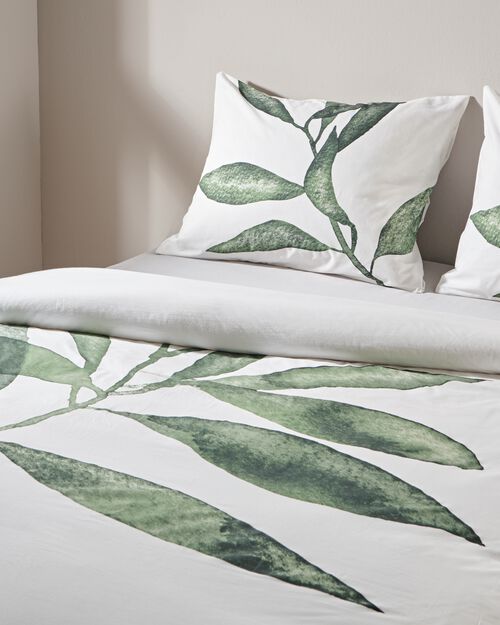 housse de couette en coton doux 240x200/220 branche d’olivier