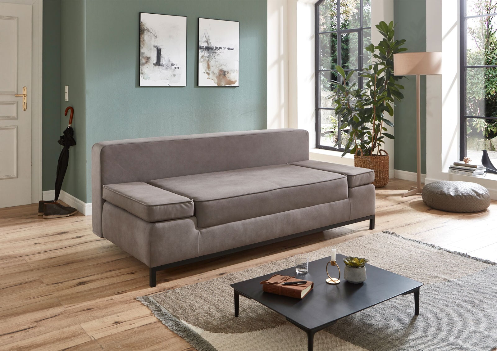 Schlafsofa Jarny 202x90x97 cm anthrazit