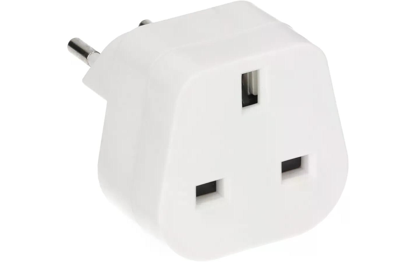 Reiseadapter GB – CH, WeissReise- und Übergangsstecker ermöglicht Verwendung von 3-poligen Geräten mit Schweizer-Stecker in Grossbritannien
