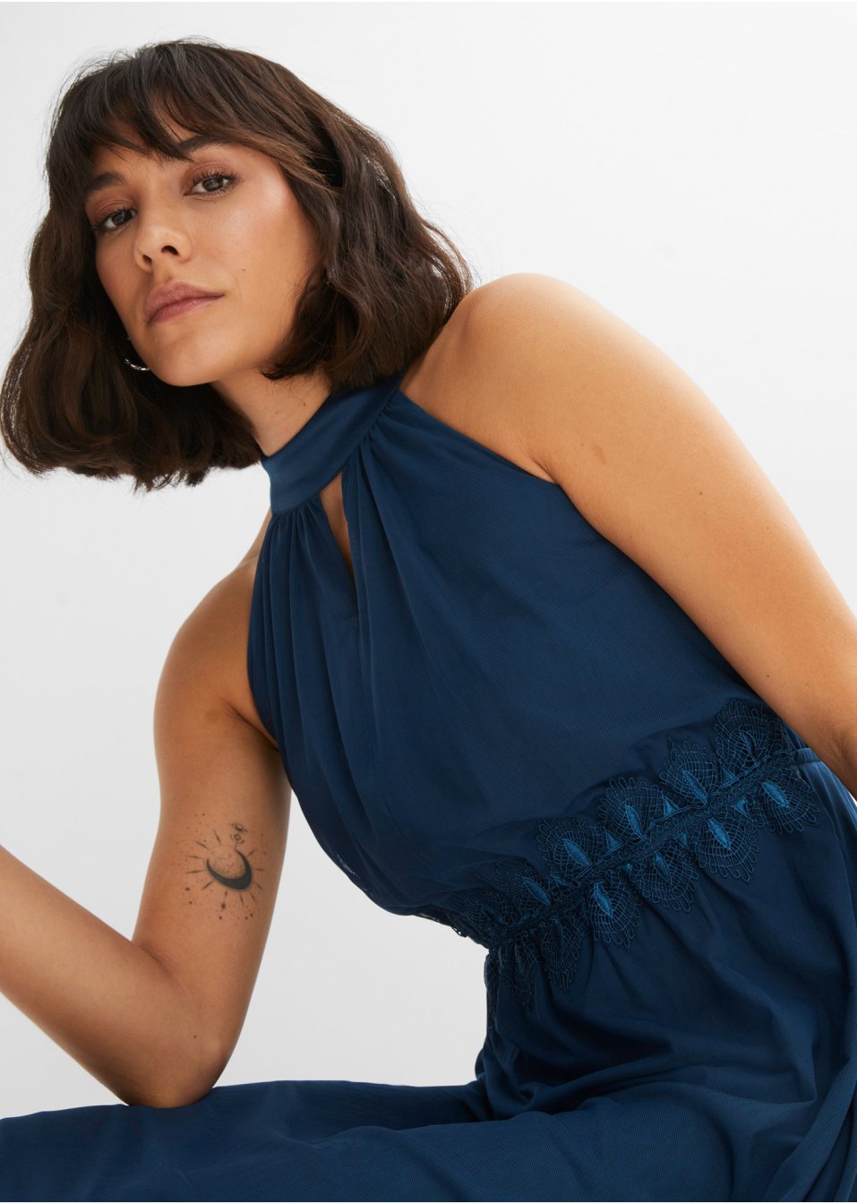 Robe en mesh avec dentelle