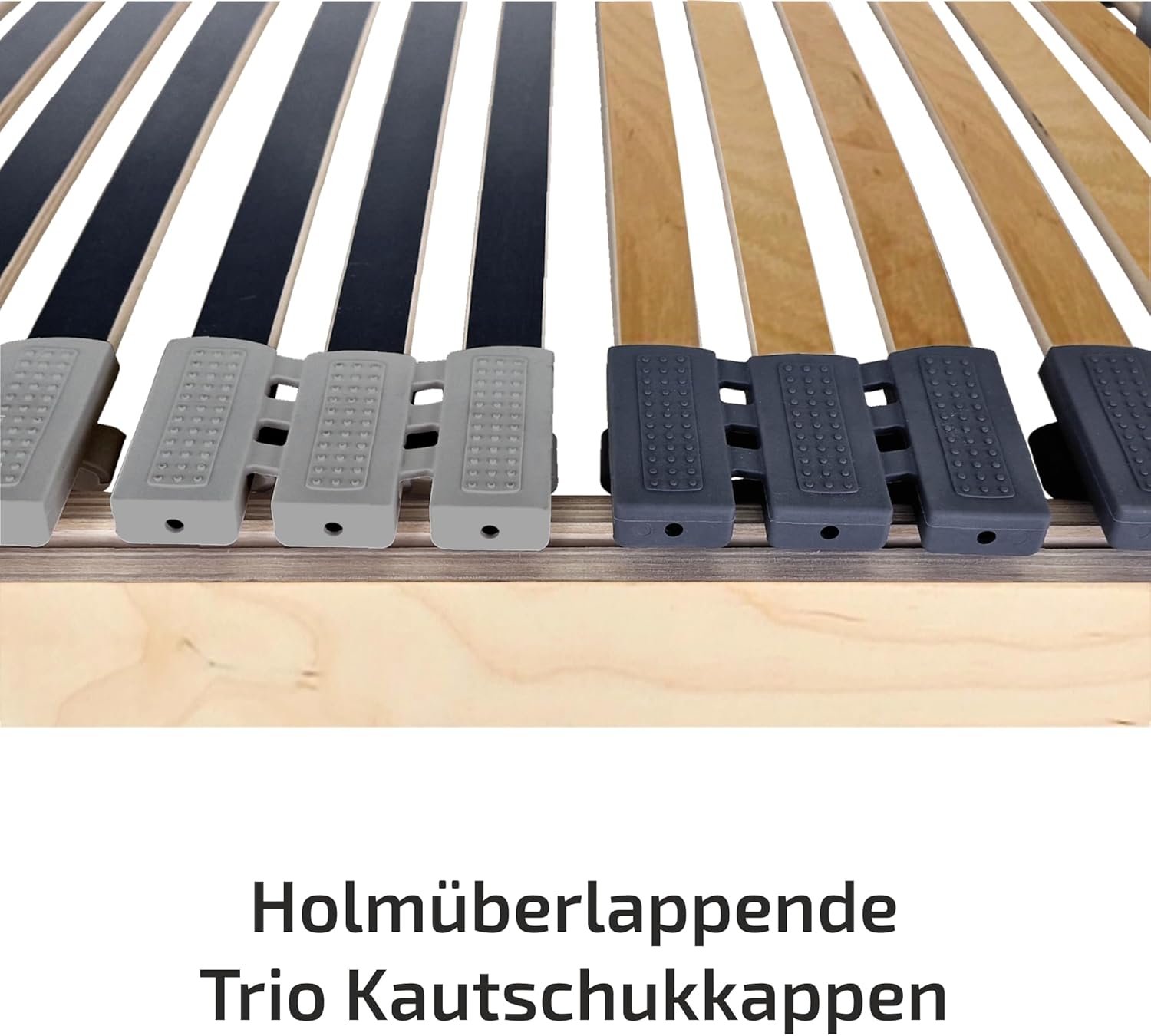Matratzen Perfekt 7-Zonen Lattenrost 90x200 cm 42 Leisten 8,5 cm hoch Härtegrad-Regulierun bis 200 kg belastbar manuell verstellbar Made in Germany