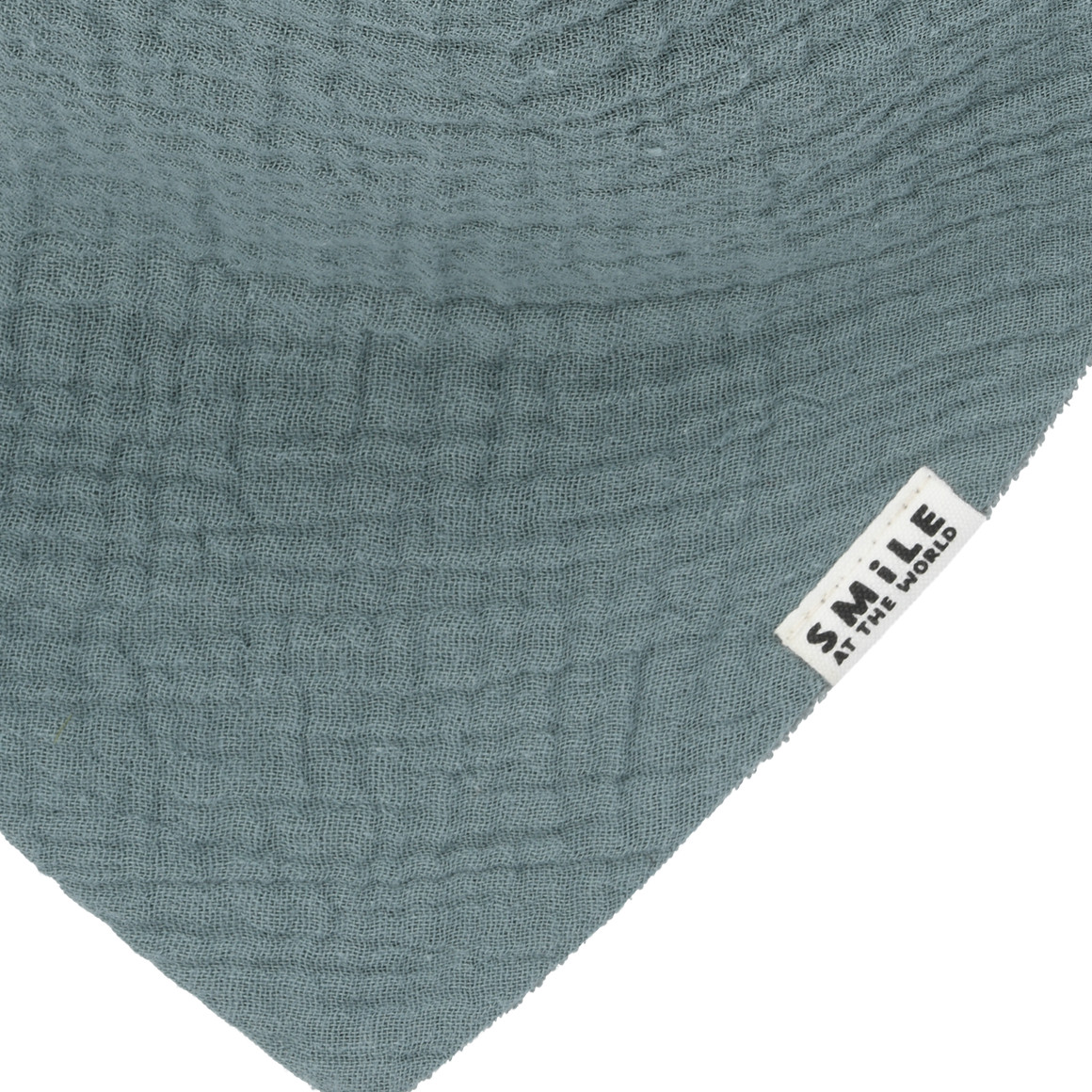 Topomini Baby Musselin-Bandana mit Frottee-Innenseite petrol