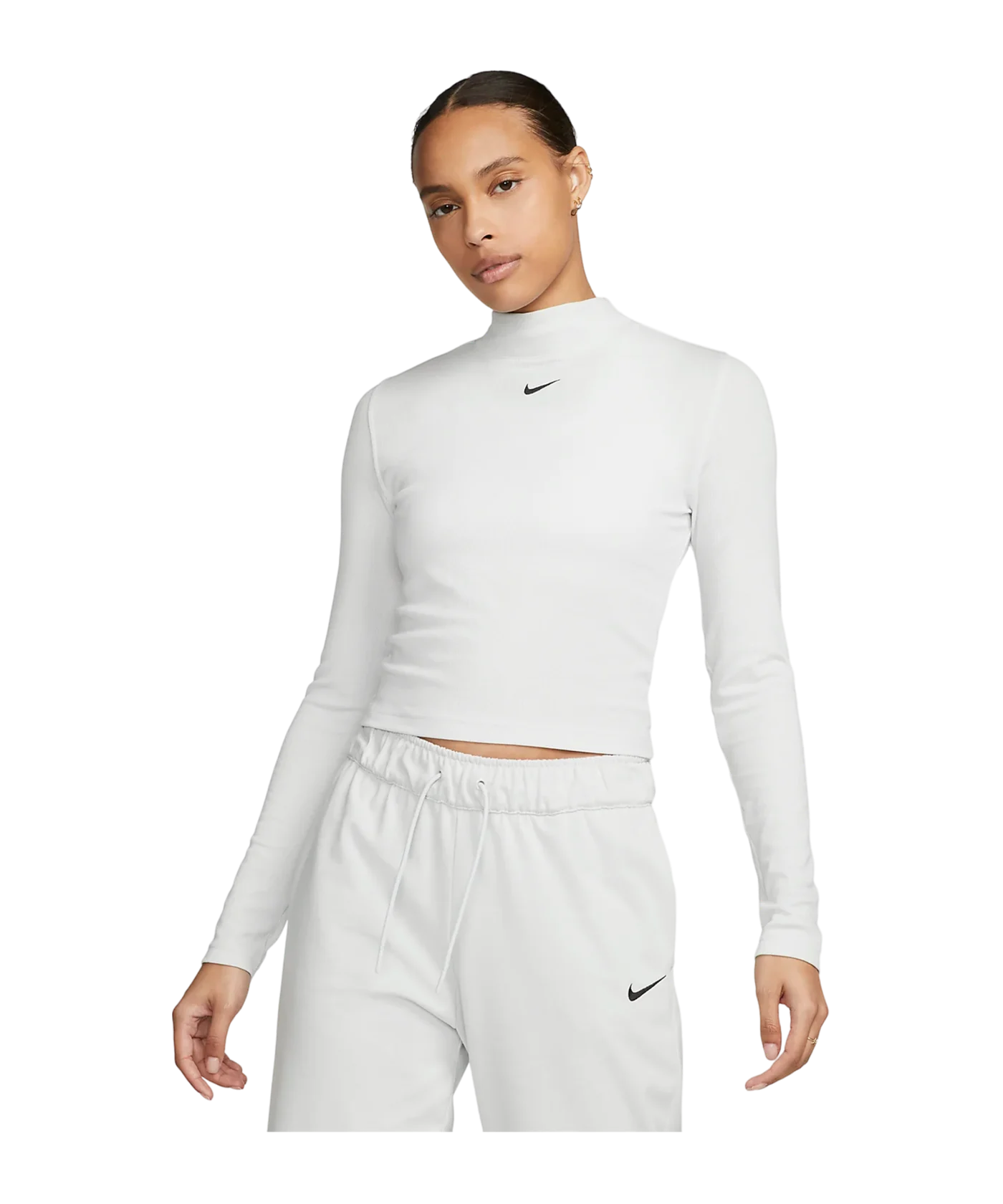 Nike Essentials Ribbed Mock Damen Weiss F100