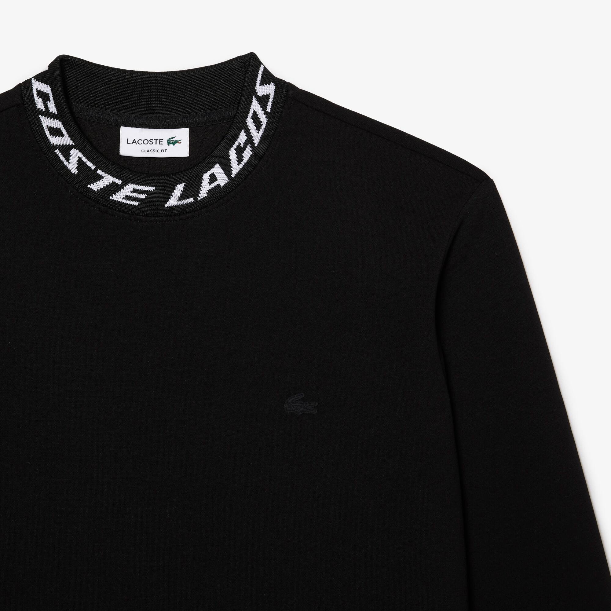 Sweatshirt homme Lacoste avec col siglé en double-face Sweatshirts - Noir - Lacoste - Homme