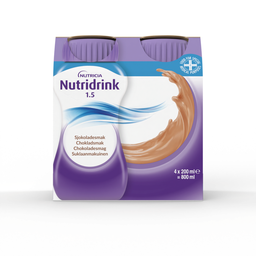 Nutridrink næringsdrikk sjokolade 4x200 ml