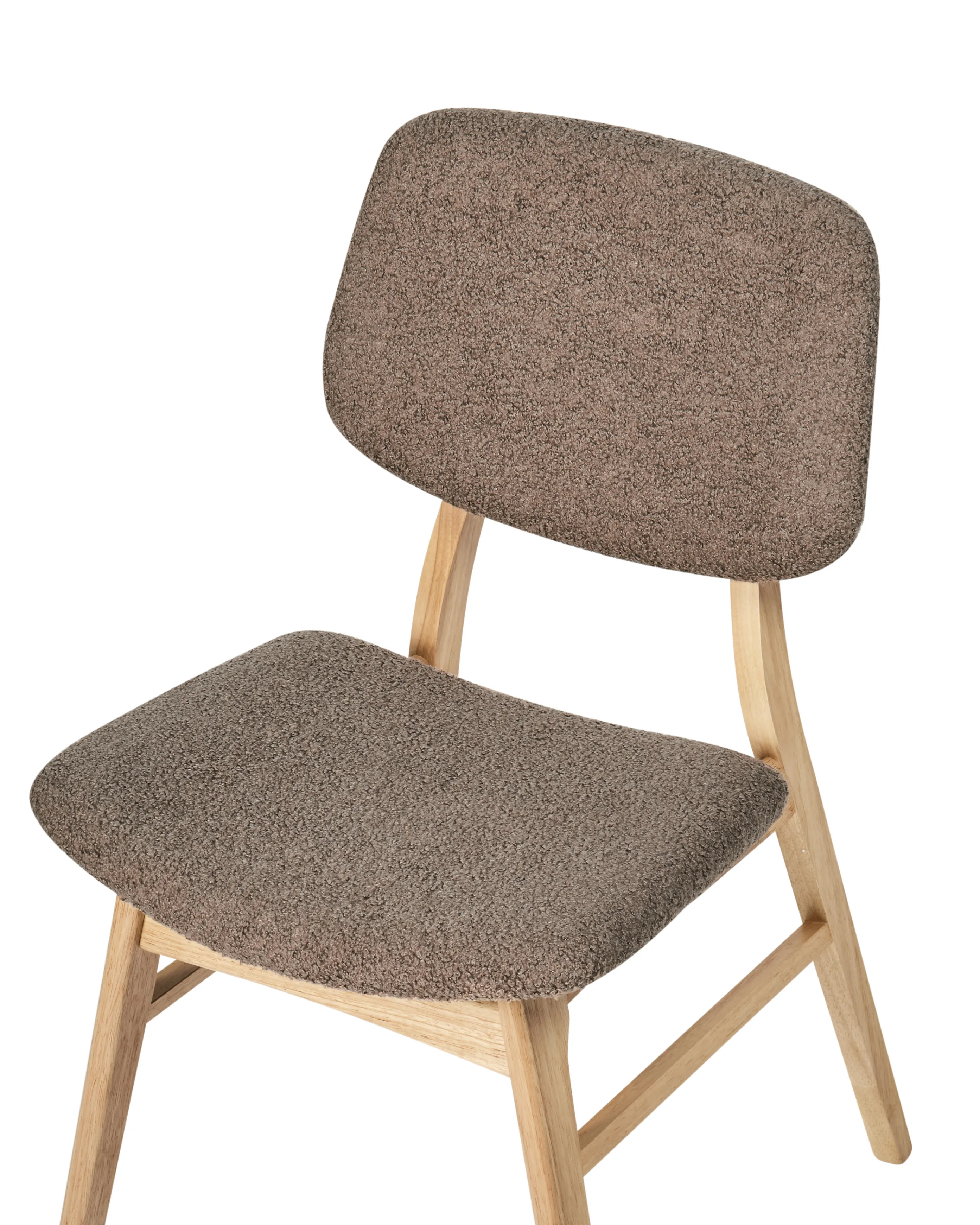 Set van 2 eetkamerstoelen ELAINE Hout Lichtbruin/taupe