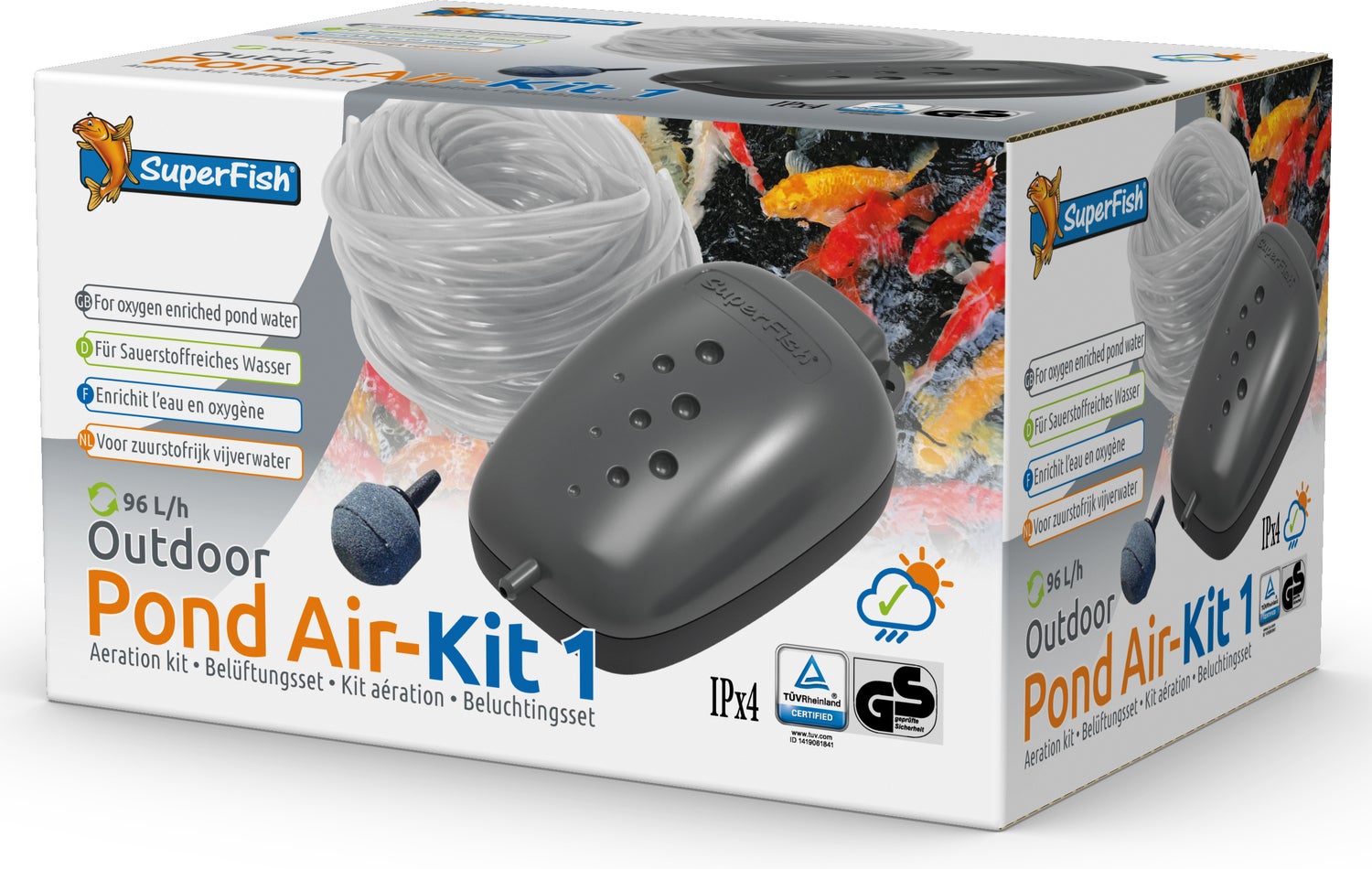 Superfish vijver luchtpomp Kit 1 96 l/h