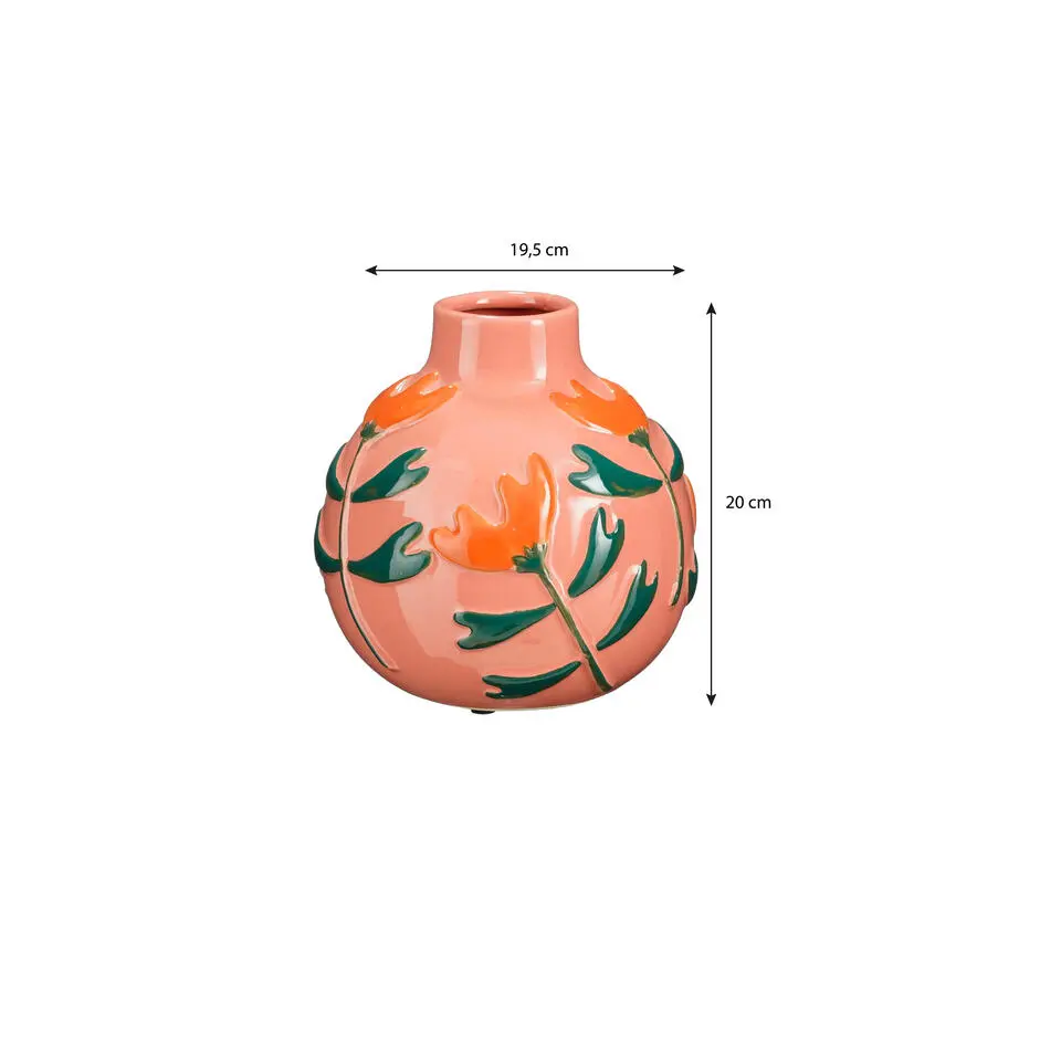 Mica Decorations Ava Vaas - H20 x Ø20 cm - Keramiek - Roze