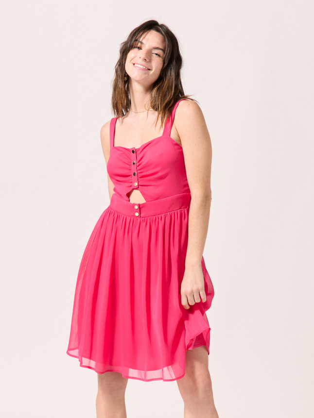Robe courte à bretelles