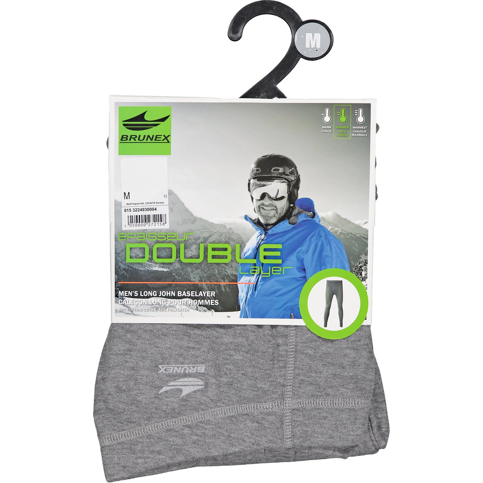 Brunex Herren Layer Hose Double M, grau