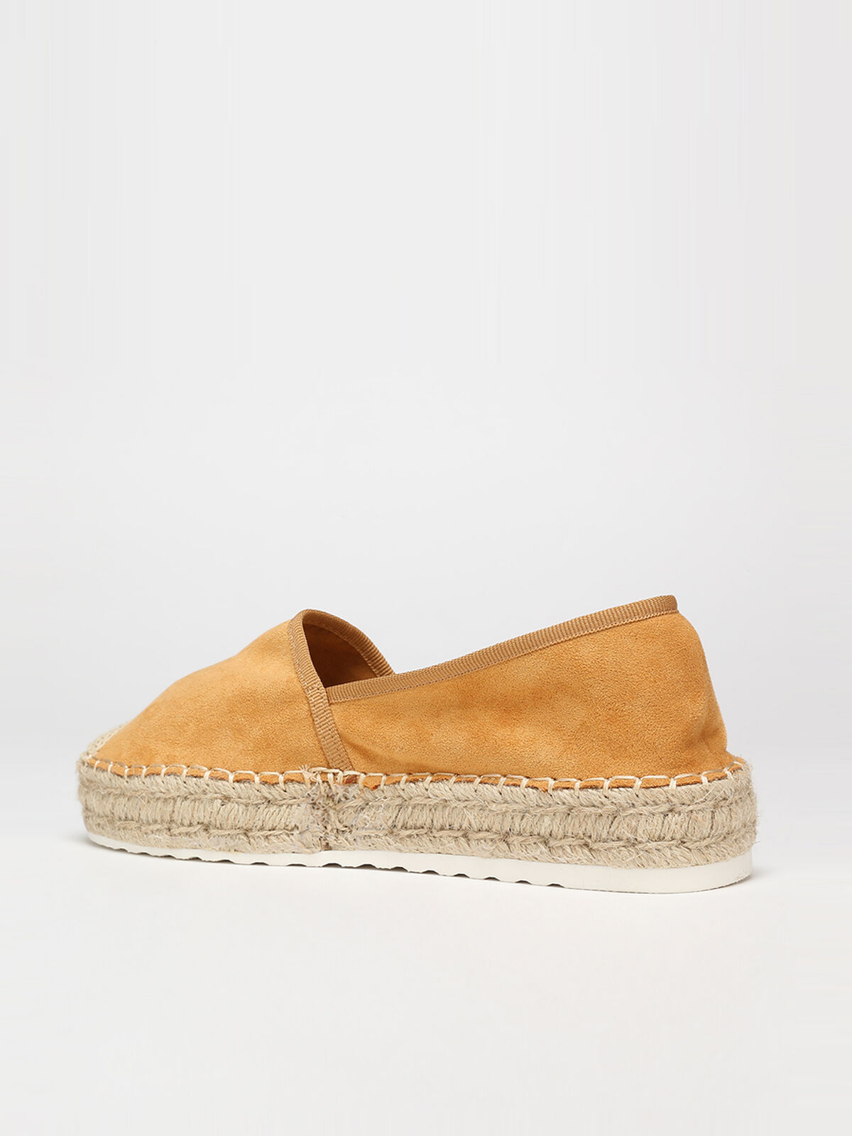Espadrilles suédine et plateforme- Camel
