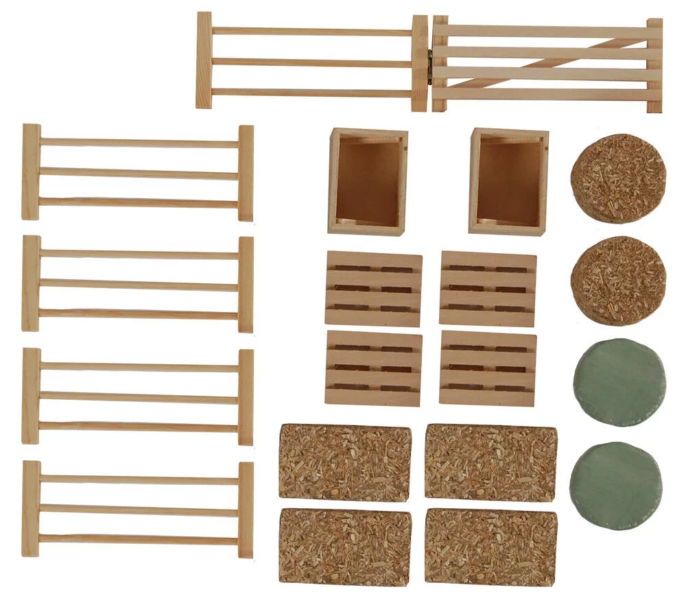 SET D'ACCESSOIRES DE FERME - 19 PIÈCES 1:32